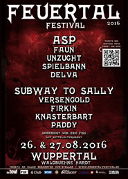 Feuertal Festival 2016 mit ASP, Faun, Subway To Sally...